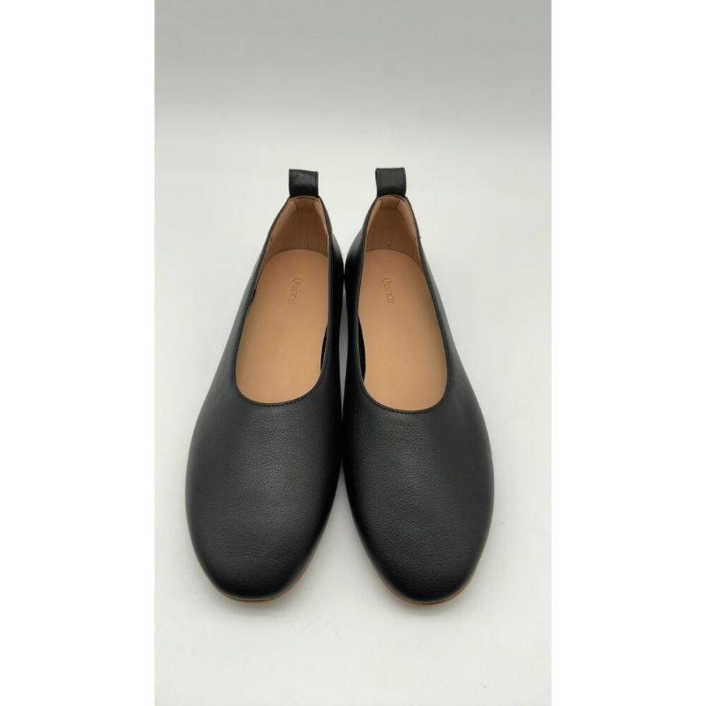 Quince Italian Leather Glove Ballet Flat Black Shoes 8